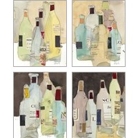 Framed Wines & Spirits 4 Piece Art Print Set