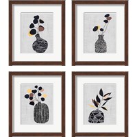 Framed 'Decorated Vase with Plant 4 Piece Framed Art Print Set' border=