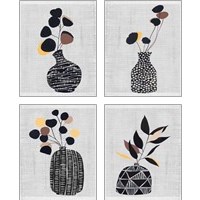 Framed 'Decorated Vase with Plant 4 Piece Art Print Set' border=