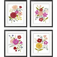 Framed Simple Flora 4 Piece Framed Art Print Set