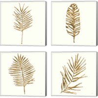 Framed 'Gilded Palm 4 Piece Canvas Print Set' border=