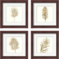 Framed 'Gilded Palm 4 Piece Framed Art Print Set' border=