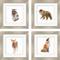 Framed 'Into the Woods in Style 4 Piece Framed Art Print Set' border=