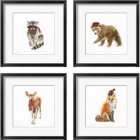 Framed 'Into the Woods in Style 4 Piece Framed Art Print Set' border=