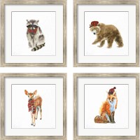 Framed 'Into the Woods in Style 4 Piece Framed Art Print Set' border=