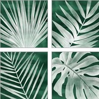 Framed Velvet Palm 4 Piece Art Print Set