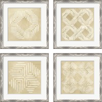 Framed 'Sand Stitch 4 Piece Framed Art Print Set' border=