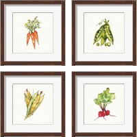 Framed 'Veggie Market 4 Piece Framed Art Print Set' border=