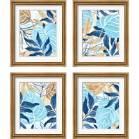 Framed Blue Jungle 4 Piece Framed Art Print Set