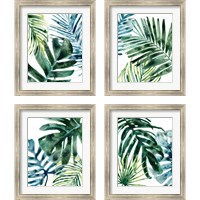 Framed Tropical Leaf Medley 4 Piece Framed Art Print Set