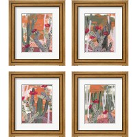 Framed 'Desert Flowers 4 Piece Framed Art Print Set' border=