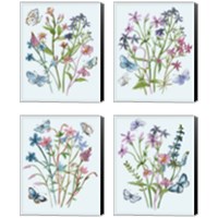 Framed 'Wildflowers Arrangements 4 Piece Canvas Print Set' border=