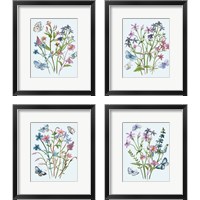 Framed 'Wildflowers Arrangements 4 Piece Framed Art Print Set' border=