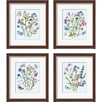 Framed 'Wildflowers Arrangements 4 Piece Framed Art Print Set' border=