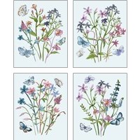 Framed Wildflowers Arrangements 4 Piece Art Print Set
