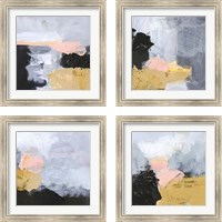 Framed 'Niebla 4 Piece Framed Art Print Set' border=