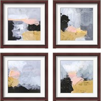 Framed 'Niebla 4 Piece Framed Art Print Set' border=