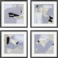 Framed 'Grey Landscape 4 Piece Framed Art Print Set' border=