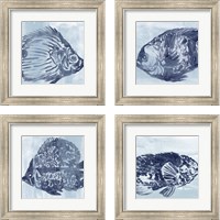 Framed Ocean Study 4 Piece Framed Art Print Set