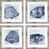 Framed Ocean Study 4 Piece Framed Art Print Set