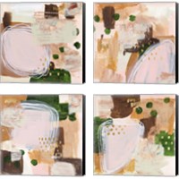 Framed 'Floating Rose 4 Piece Canvas Print Set' border=