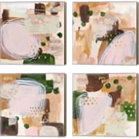 Framed 'Floating Rose 4 Piece Canvas Print Set' border=