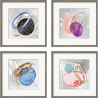 Framed 'Cosmos & Sky 4 Piece Framed Art Print Set' border=