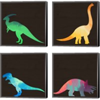 Framed 'Dino 4 Piece Canvas Print Set' border=