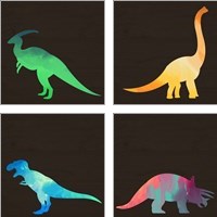 Framed 'Dino 4 Piece Art Print Set' border=