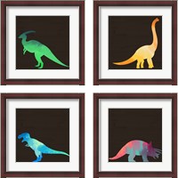 Framed 'Dino 4 Piece Framed Art Print Set' border=