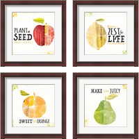 Framed Inspirational Fruit 4 Piece Framed Art Print Set