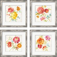 Framed Full Bloom 4 Piece Framed Art Print Set