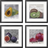 Framed 'Laura's Harvest  4 Piece Framed Art Print Set' border=