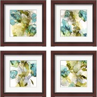 Framed 'Flower Facets 4 Piece Framed Art Print Set' border=
