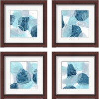 Framed Blue Trance 4 Piece Framed Art Print Set