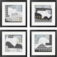 Framed 'Winter Mood 4 Piece Framed Art Print Set' border=
