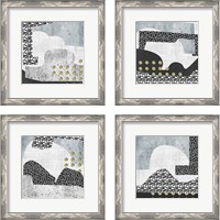 Framed 'Winter Mood 4 Piece Framed Art Print Set' border=