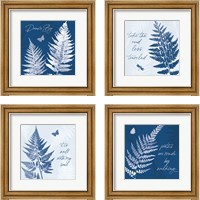 Framed True Blue 4 Piece Framed Art Print Set