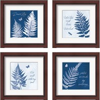 Framed True Blue 4 Piece Framed Art Print Set