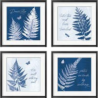 Framed True Blue 4 Piece Framed Art Print Set