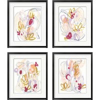 Framed 'Balance Bloom 4 Piece Framed Art Print Set' border=