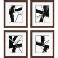 Framed 'Angular Pulse 4 Piece Framed Art Print Set' border=