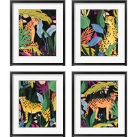 Framed Cheetah Kingdom 4 Piece Framed Art Print Set