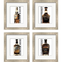 Framed 'Bourbon Whiskey 4 Piece Framed Art Print Set' border=