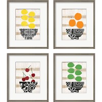 Framed 'Bowl of Fruit 4 Piece Framed Art Print Set' border=