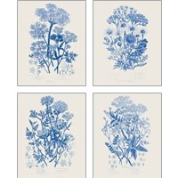 Framed 'Flowering Plants 4 Piece Art Print Set' border=