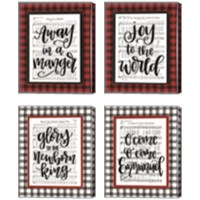 Framed Christmas Carol 4 Piece Canvas Print Set