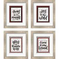 Framed 'Christmas Carol 4 Piece Framed Art Print Set' border=