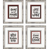 Framed 'Christmas Carol 4 Piece Framed Art Print Set' border=