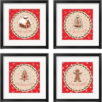 Framed Sweet Christmas 4 Piece Framed Art Print Set